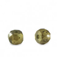 Zirkonia kralen Disc 2x3mm Army green